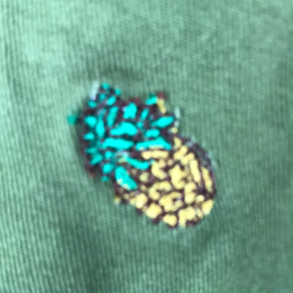 Anthropologie English Factory Pineapple Embroidered Utility Jacket Green Pockets - Picture 12 of 14